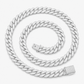 925 Sterling Silver Moissanite Baguette Chain Necklace - close-up of baguette stones