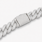 925 Sterling Silver Moissanite Baguette Chain Necklace - side detail