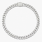 925 Sterling Silver Moissanite Baguette Chain Necklace - clasp detail