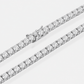 925 Sterling Silver Moissanite Tennis Chain - side angle