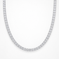 925 Sterling Silver Moissanite Tennis Chain - on model
