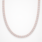 925 Sterling Silver Moissanite Tennis Chain - stone detail close-up