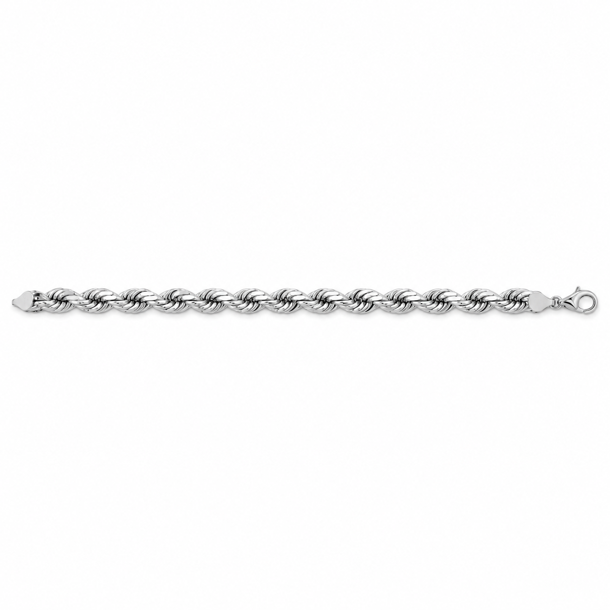 925 sterling silver rope bracelet for men, alternate view