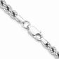 925 sterling silver rope bracelet for men, another angle