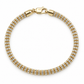 Two-tone gold rolo link bracelet