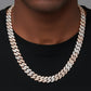Two-tone rose gold 10mm moissanite Cuban chain
