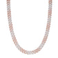 Two-tone rose gold 10mm moissanite Cuban chain, alternate view