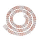 Two-tone rose gold 10mm moissanite Cuban chain, additional view