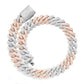 Two-tone rose gold 23mm moissanite Cuban chain, additional view