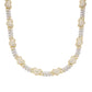 Two-tone yellow gold moissanite heart Cuban link chain 10mm