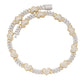 Two-tone yellow gold moissanite heart Cuban link chain 10mm, close-up