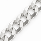 14K White Gold Solid Diamond-Cut Cuban Curb Link Bracelet, alternate view