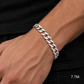 10K White Gold Hollow Cuban Curb Link Bracelet, alternate view