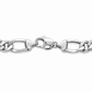 White gold Figaro bracelet, alternate view