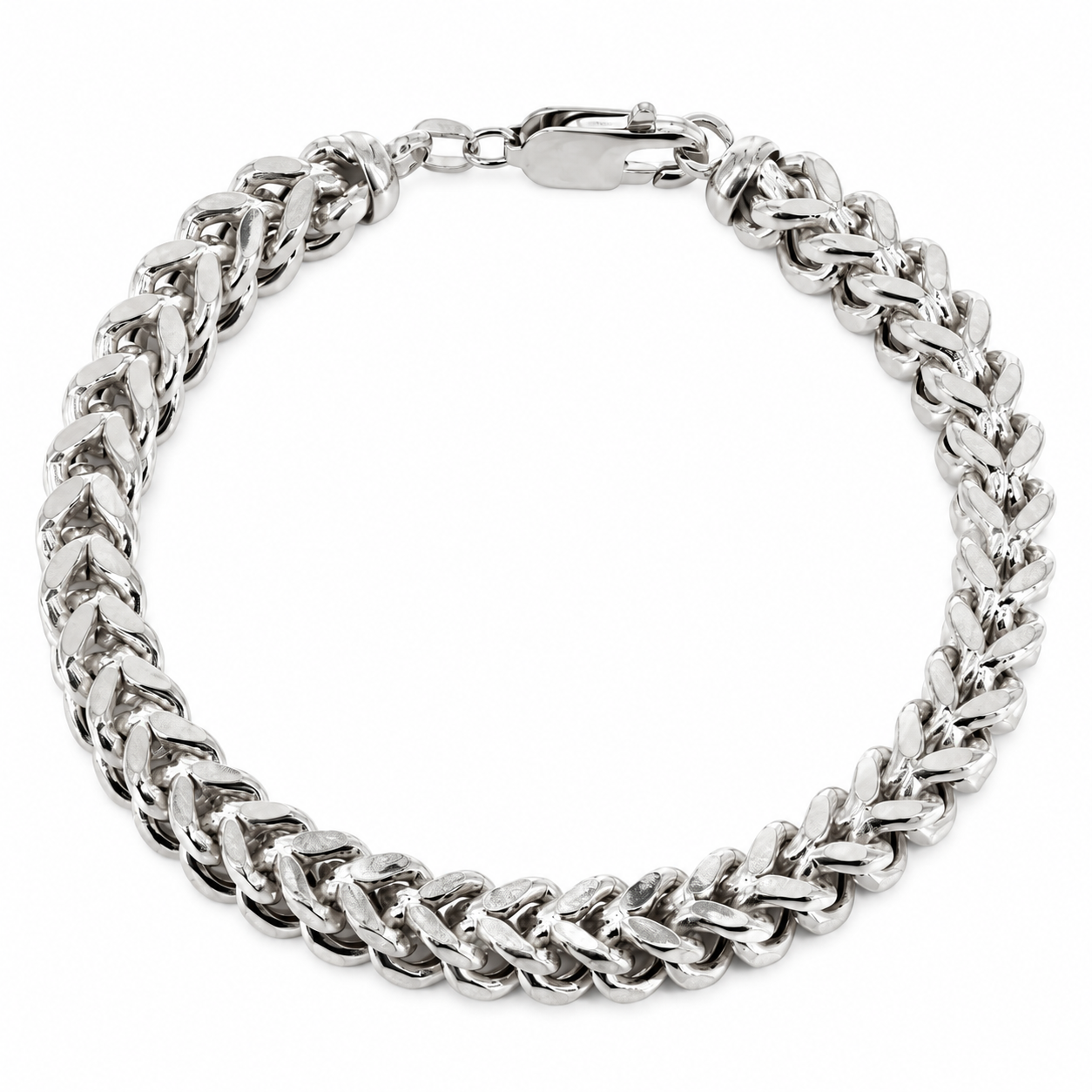925 Sterling Silver Franco Bracelet