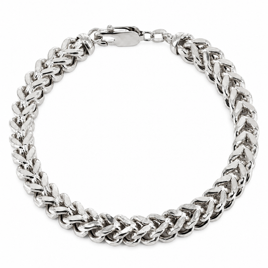 White gold Franco bracelet, alternate view