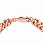 Rose Gold Plated Sterling Silver Franco Bracelet, angled view