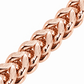 Rose Gold Plated Sterling Silver Franco Bracelet, detail view