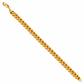 Gold Plated Sterling Silver Franco Bracelet, detail view