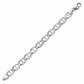 10K White Gold Solid Mariner Bracelet, detail view