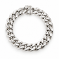White gold Miami Cuban link bracelet, clasp view