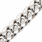 White gold Miami Cuban link bracelet, side view