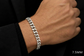 14K White Gold Hollow Miami Cuban Link Bracelet, alternate view