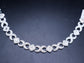 White gold moissanite baguette infinity bracelet, additional view