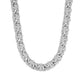 White gold moissanite cross Cuban link chain