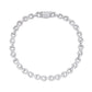 White gold moissanite infinity link bracelet, additional view