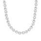 White gold 8mm moissanite infinity link necklace