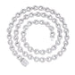 White gold 8mm moissanite infinity link necklace, additional view