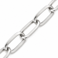 White gold paper clip bracelet, close-up of the links