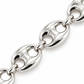 White gold puff bracelet, detail view