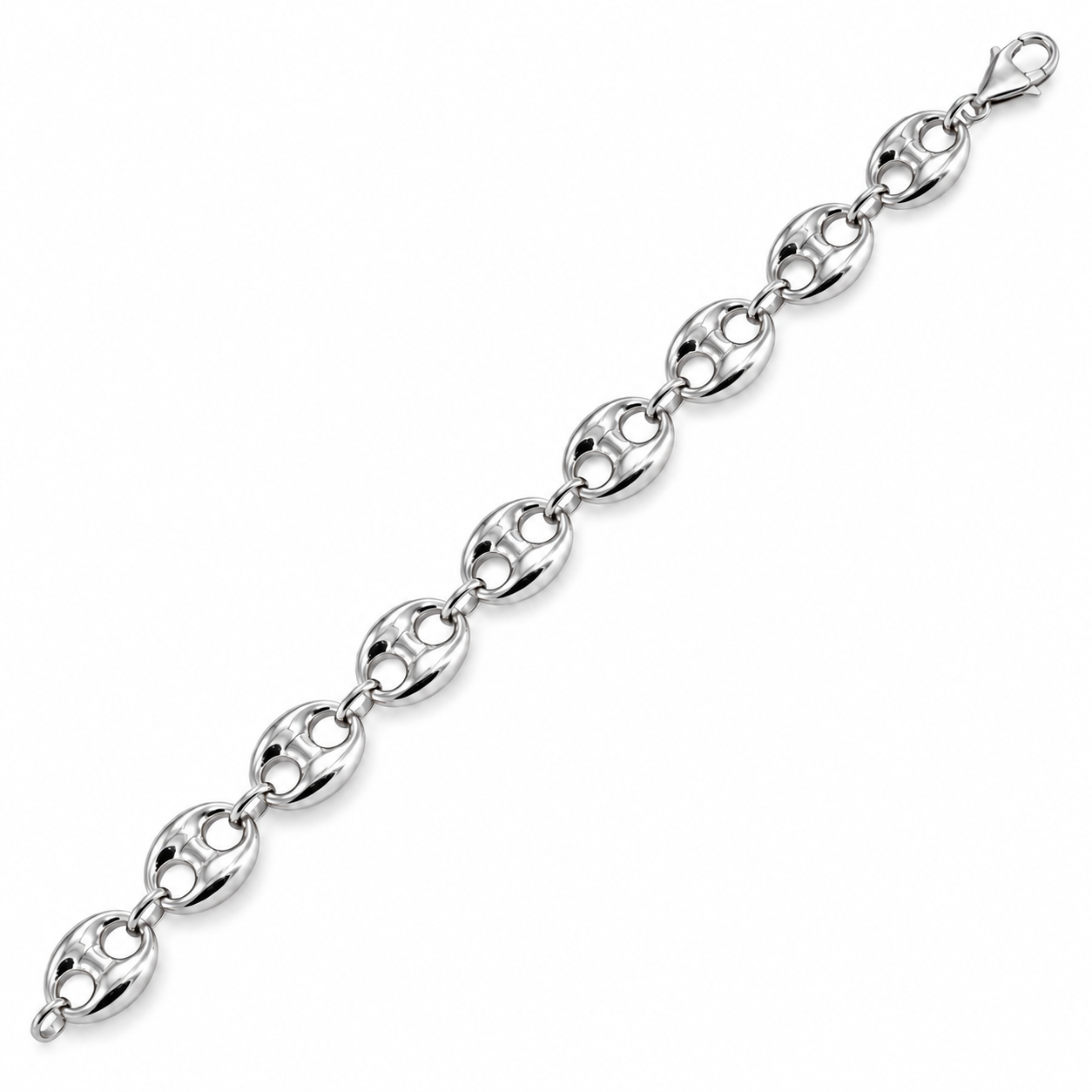 White gold puff bracelet