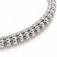 10K white gold diamond-cut rolo link bracelet, alternate view