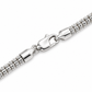 10K white gold diamond-cut rolo link bracelet, detail view