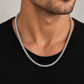 10K white gold diamond-cut rolo link chain, alternate view