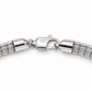 10K white gold diamond-cut rolo link chain, link detail