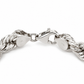 18K White Gold Solid Rope Bracelet, close-up of the links