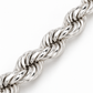 18K White Gold Solid Rope Bracelet, side view