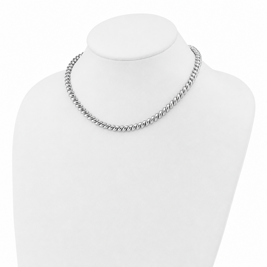 14K White Gold San Marco Necklace, view 2
