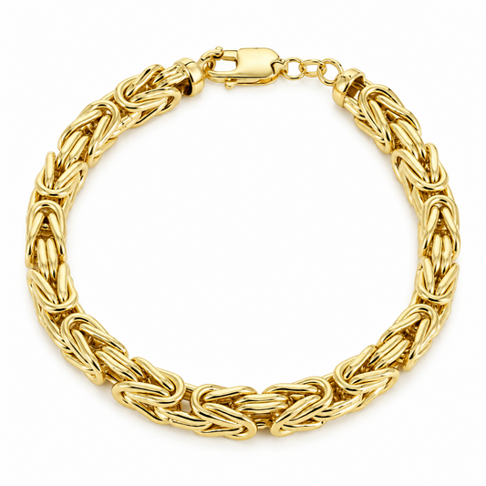 Yellow gold Byzantine necklace