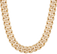 Yellow gold emerald-cut moissanite Cuban chain, alternate view