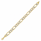 10K Yellow Gold Solid Diamond-Cut Figaro Bracelet, alternate view