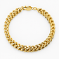 Yellow gold Franco bracelet, detail view