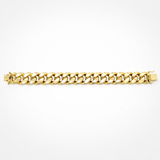 Yellow gold Miami Cuban link bracelet