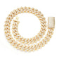 Yellow gold 18mm moissanite Cuban chain, additional view