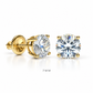 14K Gold Moissanite Stud Earrings, additional view