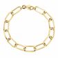 Yellow gold paper clip bracelet, detail view